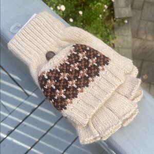 LOF Knitted Fingerless Gloves cell friendly